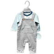 Wholesale - 2pc BOYS GREY TOP/OVERALL SET C/P 48, UPC: 632878898542